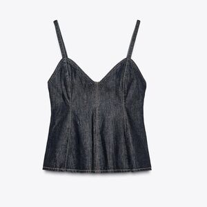 Zara Denim Top NWT Size S
